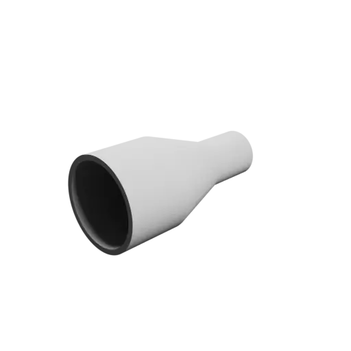 Tubing adapter STL 3D file ⌀ 68–36 mm (Length: 140 mm)