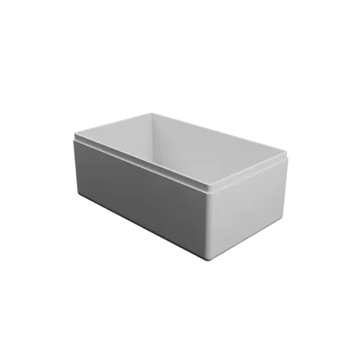 fichier STL boîte à base rectangulaire avec couvercle - 113×67×46 mm, paroi 2 mm