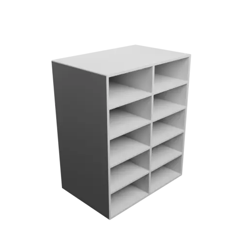 fichier STL Casier de rangement 10 tiroirs 78×36×110 mm, épaisseur: 4 mm