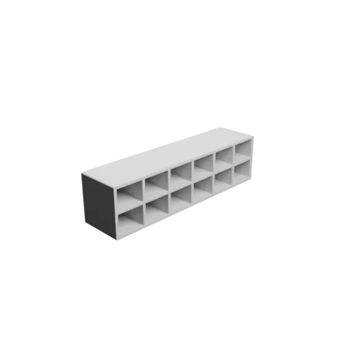 fichier STL Casier de rangement 12 tiroirs 29×23×49 mm, épaisseur: 4 mm