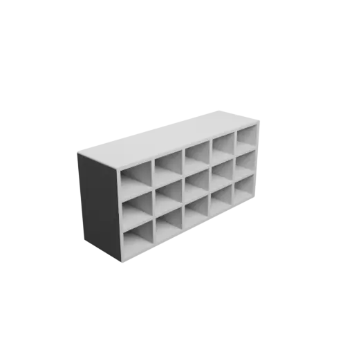 fichier STL Casier de rangement 15 tiroirs 29×23×49 mm, épaisseur: 4 mm