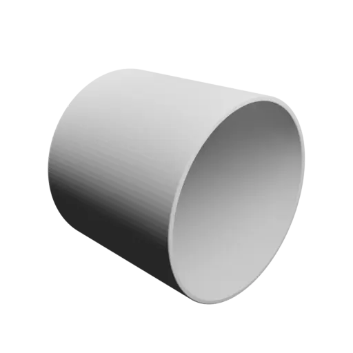 Pot STL 3D file, inner: base Ø75 mm, top Ø75 mm, height 70 mm - wall thickness 2 mm