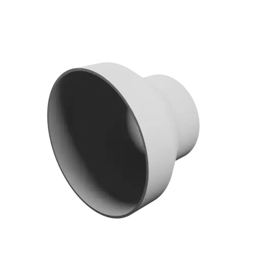 Tubing adapter STL 3D file ⌀ 112–75 mm (Length: 80 mm)