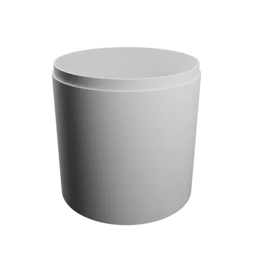fichier STL Boîte ronde avec couvercle ⌀ 75 mm - Hauteur: 75 mm, Coque: 2 mm