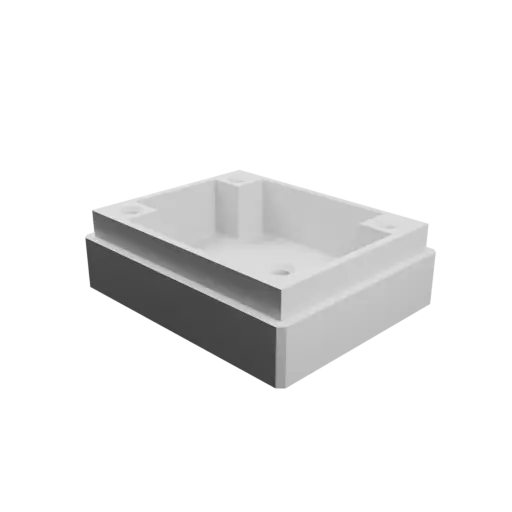 Enclosure with screw-mounted lid STL 3D file: 50×40×20 mm (with ventilation on the lid)