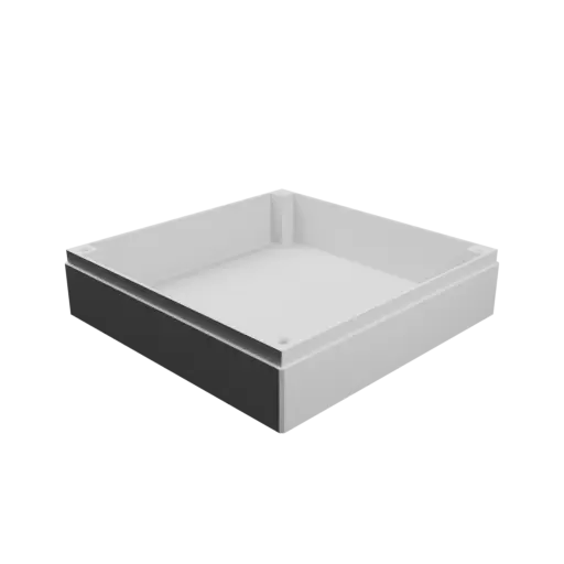 Enclosure with screw-mounted lid STL file: 110×110×40 mm (with ventilation on the lid)