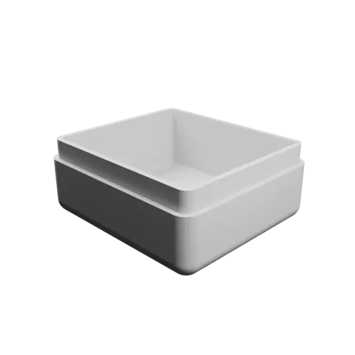 fichier STL boîte rectangulaire avec couvercle - 39×35×20 mm, paroi 2 mm