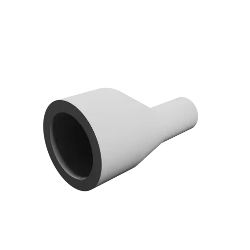 Tube adapter STL 3D file ⌀ 16–7 mm (Length: 26 mm)