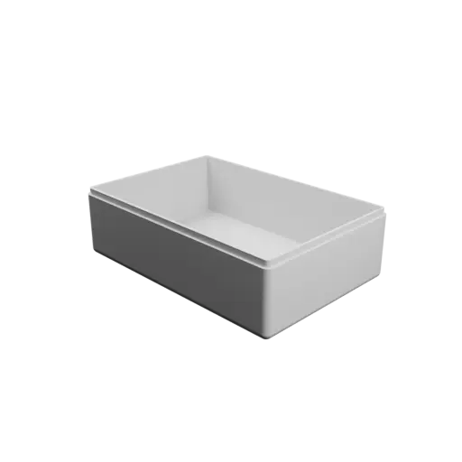 modèle 3D STL boîte à base rectangulaire avec couvercle - 155×105×50 mm, paroi 3 mm