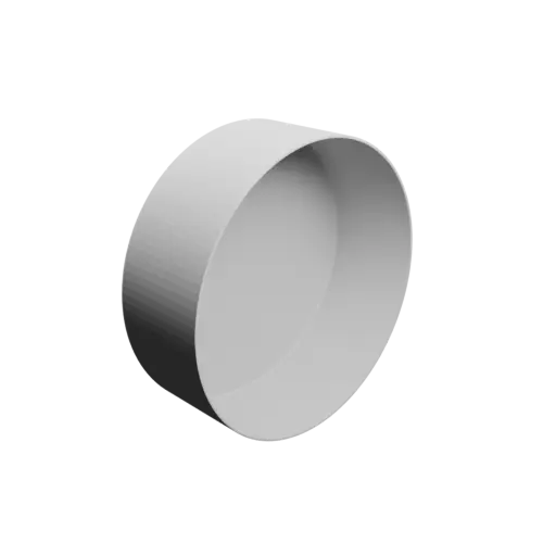fichier 3D STL bol / pot Øint. base: 112 mm, Øint. haut: 112 mm, hauteur int.: 40 mm, épaisseur: 1 mm