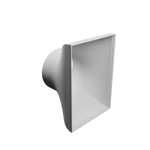 fichier STL Adaptateur de tube rond ⌀80 mm vers rectangulaire 100.5×141.4 mm, épaisseur 2 mm