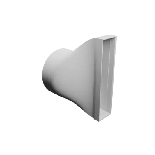 fichier 3D STL Adaptateur de tube rond ⌀84 mm vers rectangulaire 31×140 mm, épaisseur 2 mm + décalage