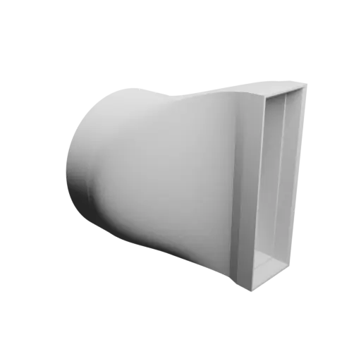 fichier 3D STL Adaptateur de tube rond ⌀84 mm vers rectangulaire 31×100 mm, épaisseur 2 mm + décalage