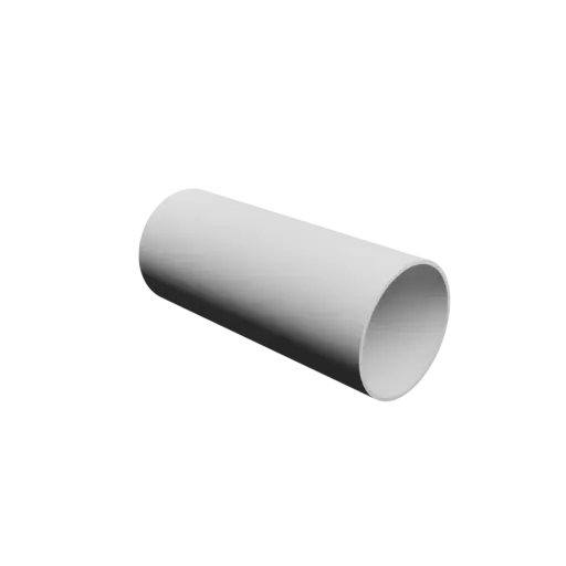 hollow tube STL 3D file OD 127 mm, ID 120 mm, length 300 mm
