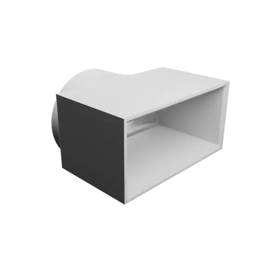 fichier 3D STL Adaptateur de tube rond ⌀78 mm vers rectangulaire 100×47 mm, épaisseur 4 mm + décalage