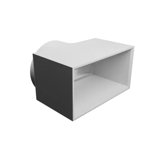 fichier STL Adaptateur de tube rond ⌀78 mm vers rectangulaire 100×51 mm, épaisseur 4 mm + décalage