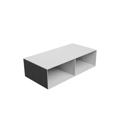 fichier STL Casier de rangement 2 tiroirs 150×80×150 mm, épaisseur: 2 mm