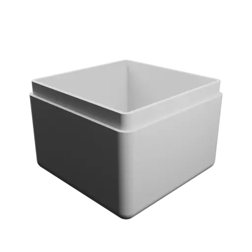 square box with lid STL 3D file – 42×42×33 mm, wall thickness 2 mm