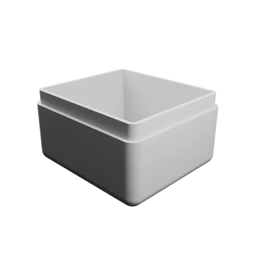 fichier STL boîte à base rectangulaire avec couvercle - 40×36×26 mm, paroi 2 mm