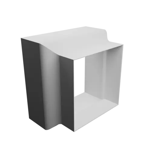 fichier 3D STL Adaptateur de conduit rectangulaire 120x120mm vers 94x94mm - transition: 20mm