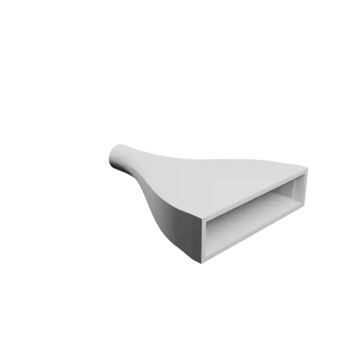 fichier STL Adaptateur de tube rond ⌀20 mm vers rectangulaire 97.5×22 mm, épaisseur 3 mm