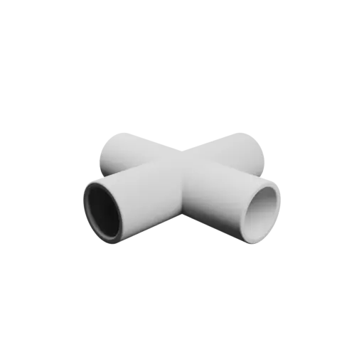 Modèle 3D Fichier 3D STL Raccord multi-voies (4 voies) - Diamètre ext. 10&nbsp;mm, épaisseur 1&nbsp;mm