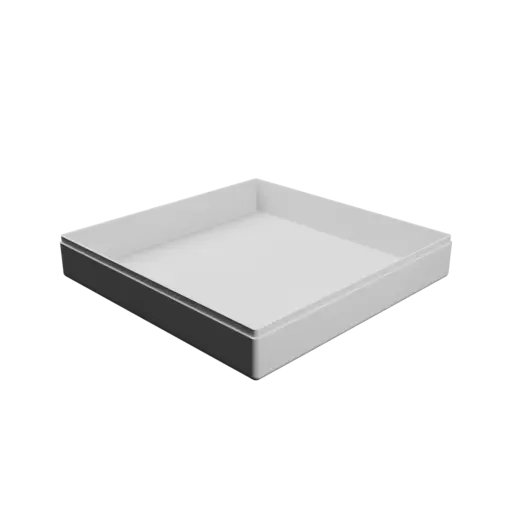 fichier 3D STL boîte carrée avec couvercle - 160×160×30 mm, paroi 2 mm