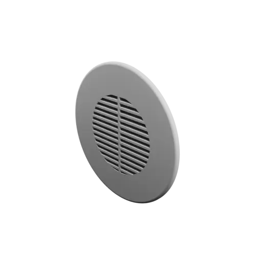 3D Model Round air vent STL file ∅&nbsp;67&nbsp;mm, slat angle:&nbsp;10° with central reinforcement