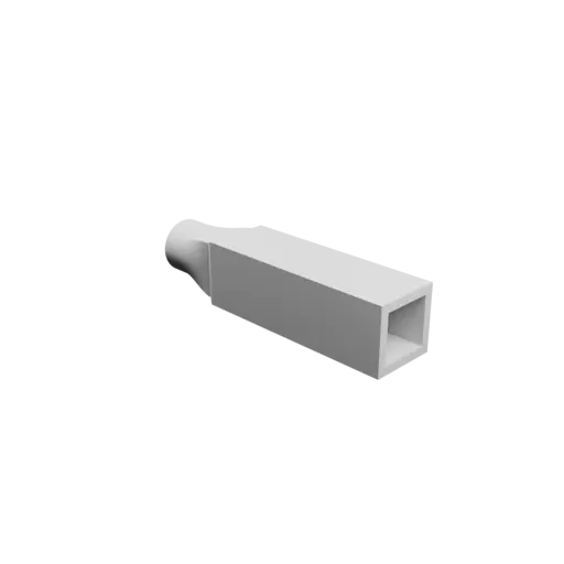 fichier STL Adaptateur de tube rond ⌀26 mm vers rectangulaire 24×23 mm, épaisseur 4 mm