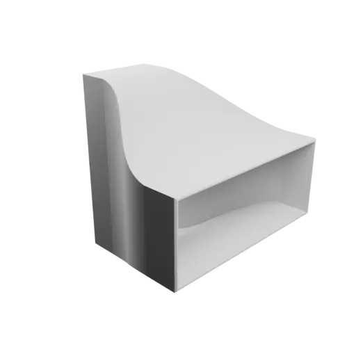 fichier STL Adaptateur de tuyau rectangulaire 90x220mm vers 220x90mm - transition: 140mm