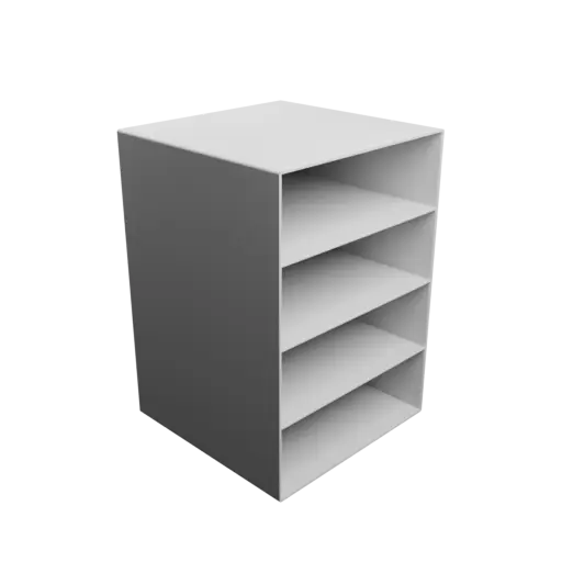 fichier 3D STL Casier de rangement 4 tiroirs 150×51×150 mm, épaisseur: 2 mm