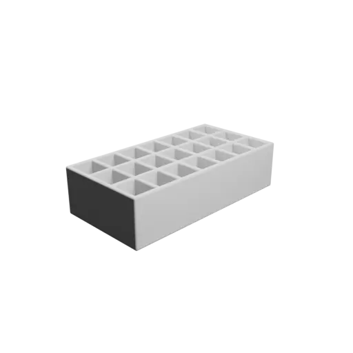 Multi-compartment box STL file: 21 compartments of 12×10×20 mm