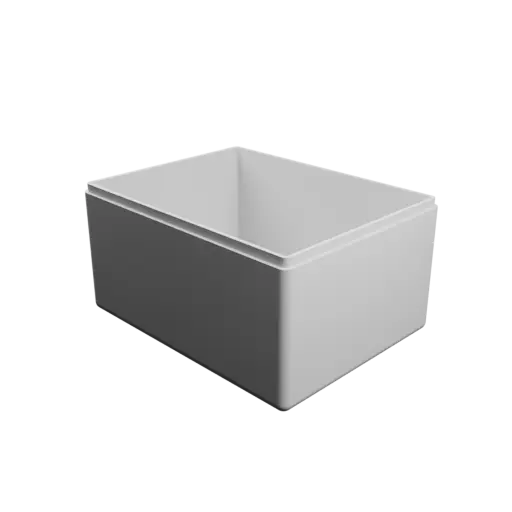 modèle 3D STL boîte rectangulaire avec couvercle - 130×100×70 mm, paroi 3 mm
