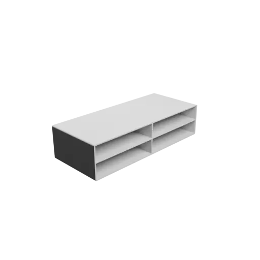 Small parts organizer with 4 drawers 100×20×85 mm STL file, thickness: 2 mm