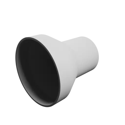 Tubing adapter STL 3D file ⌀ 117–74 mm (Length: 125 mm)