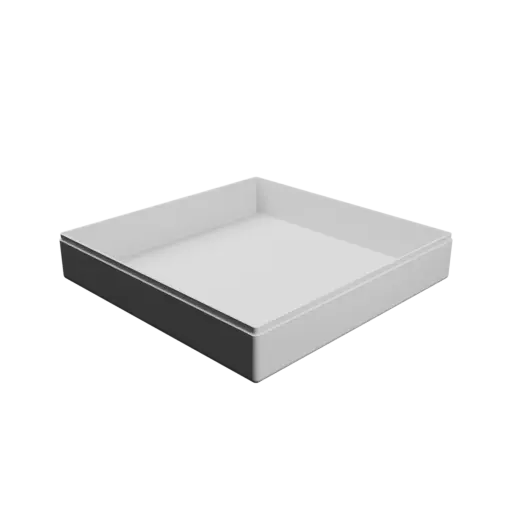 fichier STL boîte à base carrée avec couvercle - 175×175×35 mm, paroi 2 mm