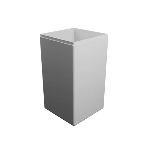 fichier STL boîte à base carrée avec couvercle - 75×75×135 mm, paroi 2 mm