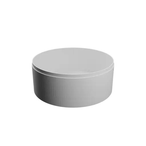 fichier STL Boîte ronde avec couvercle ⌀ 125 mm - Hauteur: 50 mm, Coque: 2 mm