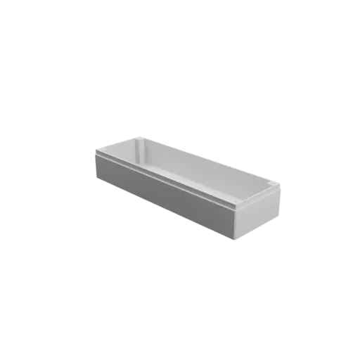 Enclosure with screw-mounted lid STL file: 180×60×35 mm (with ventilation on the lid and under the enclosure)
