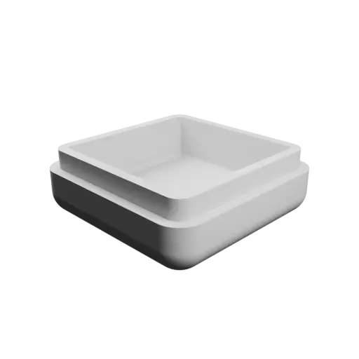 square box with lid STL file – 40×40×20 mm, wall thickness 4 mm
