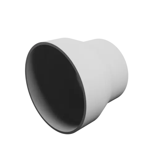 Tube adapter STL 3D file ⌀ 74–60 mm (Length: 60 mm)