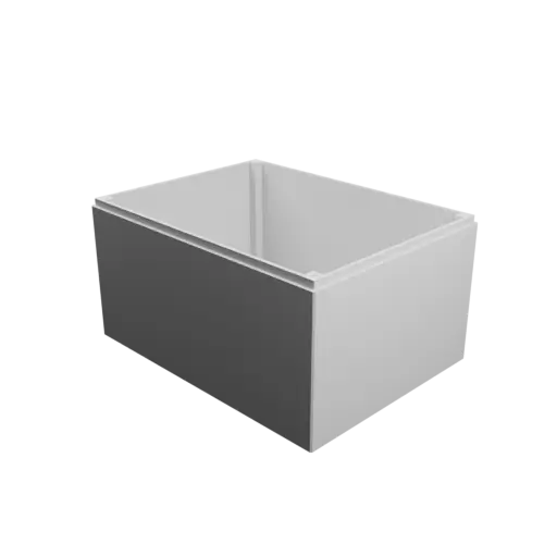 Enclosure with screw-mounted lid STL 3D file: 200×150×120 mm (with ventilation on the lid and under the enclosure)