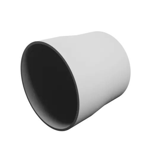 Tube adapter STL 3D file ⌀ 77–73 mm (Length: 70 mm)
