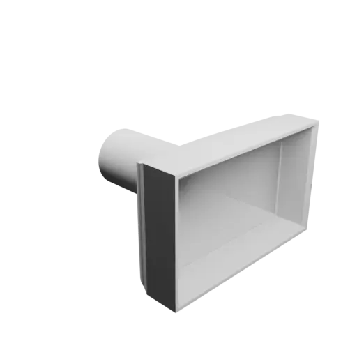 fichier 3D STL Adaptateur de tube rond ⌀20 mm vers rectangulaire 58×34 mm, épaisseur 2 mm