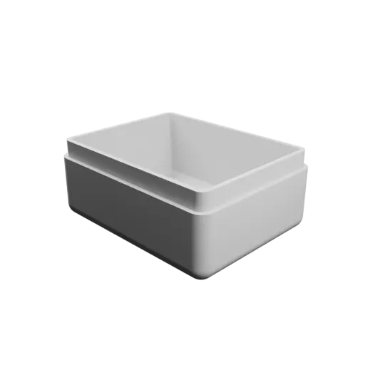 modèle 3D STL boîte rectangulaire avec couvercle - 46×36×23 mm, paroi 2 mm