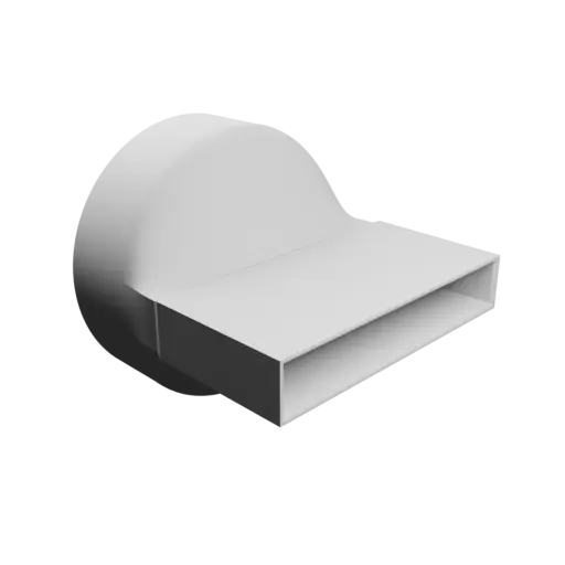 fichier 3D STL Adaptateur de tube rond ⌀195 mm vers rectangulaire 195×30 mm, épaisseur 4 mm