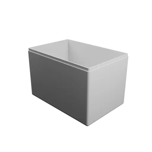 modèle 3D STL boîte rectangulaire avec couvercle - 127×85×85 mm, paroi 2 mm