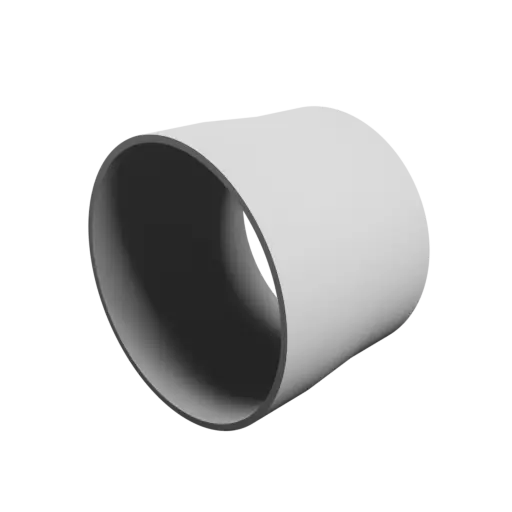 Tubing adapter STL 3D file ⌀ 80–77 mm (Length: 60 mm)