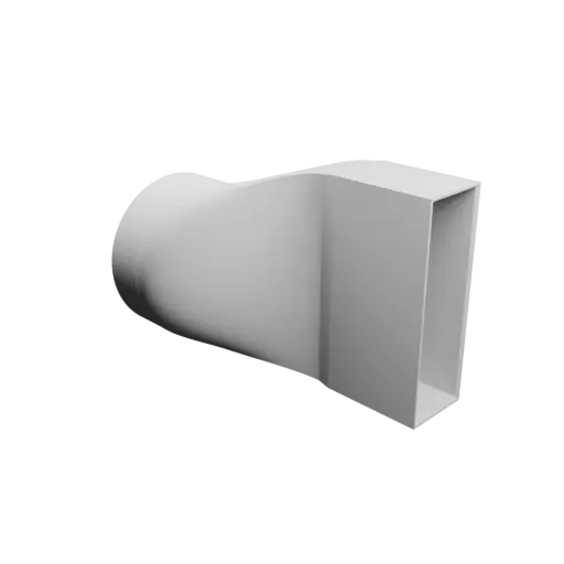 fichier 3D STL Adaptateur de tube rond ⌀78 mm vers rectangulaire 31×100 mm, épaisseur 2 mm + décalage