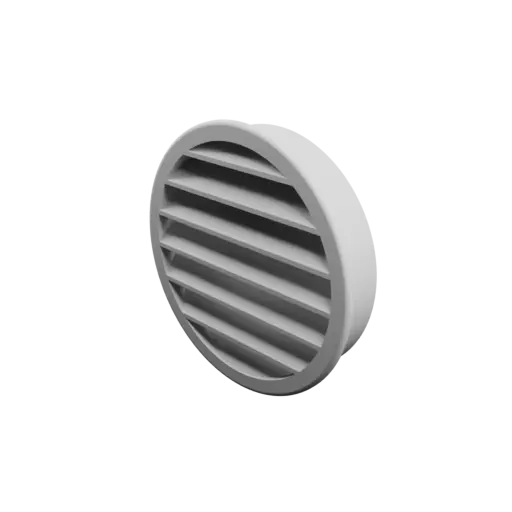 Round air vent STL file ∅ 110.5 mm, slat angle: 45°
